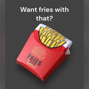 Want Fries with That? One New Pair of Socks One Size NWT